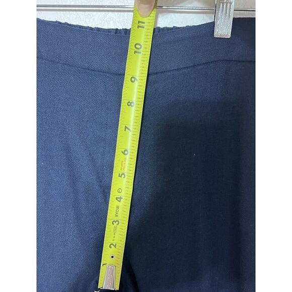 J.CREW Women Navy Elastic Waist Linen Career Pants Size 2 Skinny Preppy Capsule - Picture 6 of 11